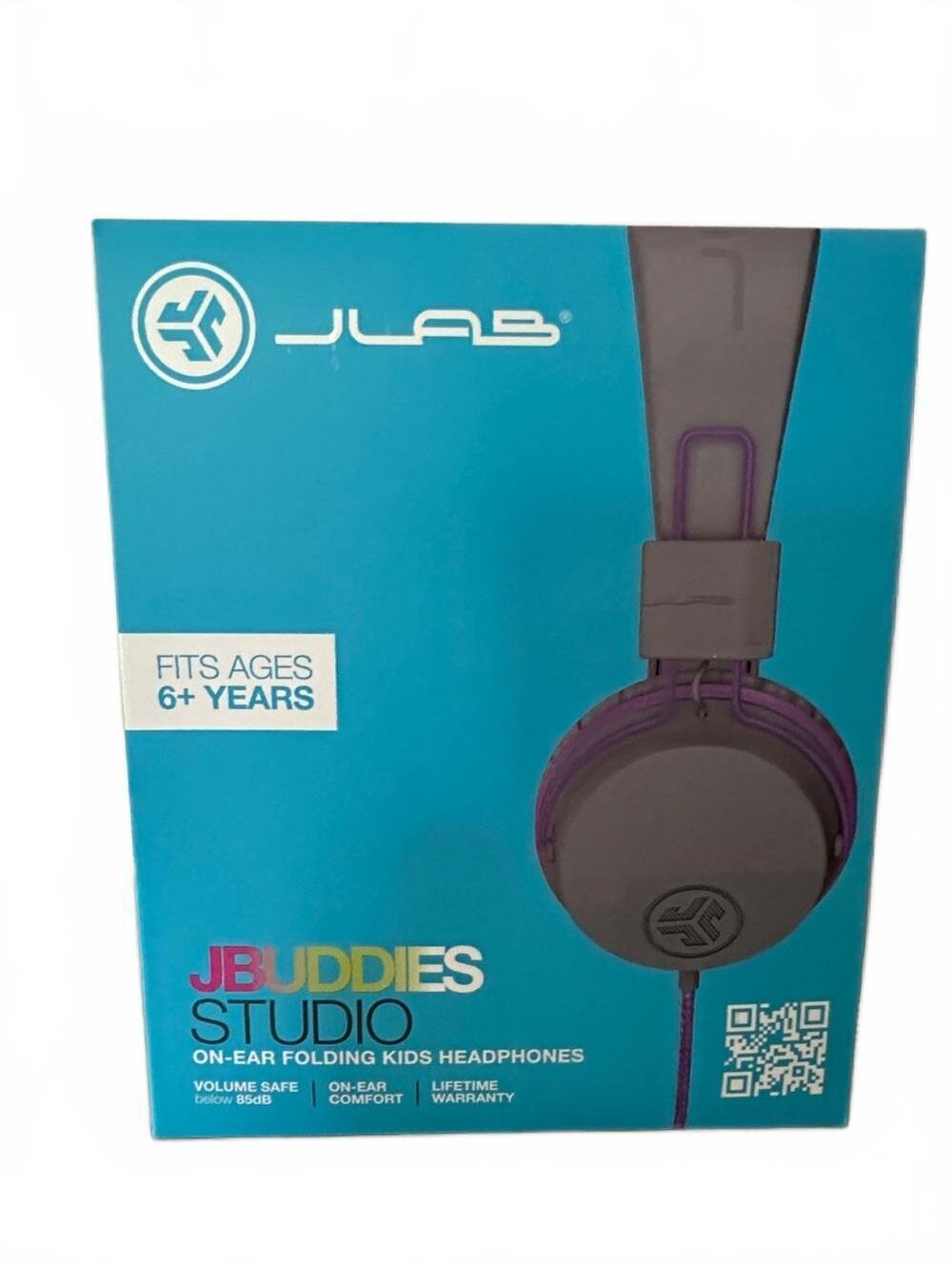 JLab JBuddies Studio On-Ear Kids Headphones - Purple/Grey
